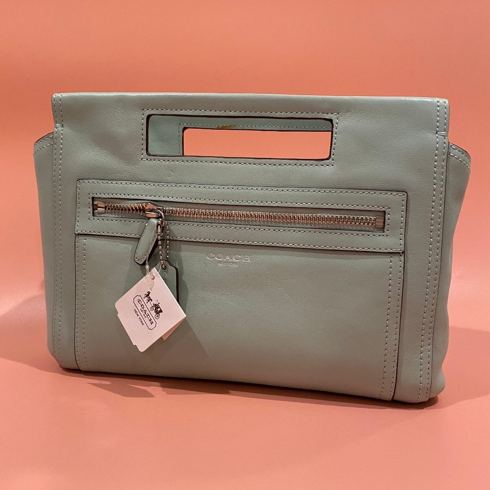 Coach Legacy Basket Clutch Mint Green